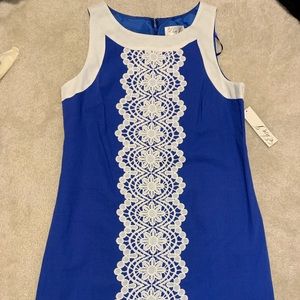Size 10 Eliza Dress. Royal blue. NWT